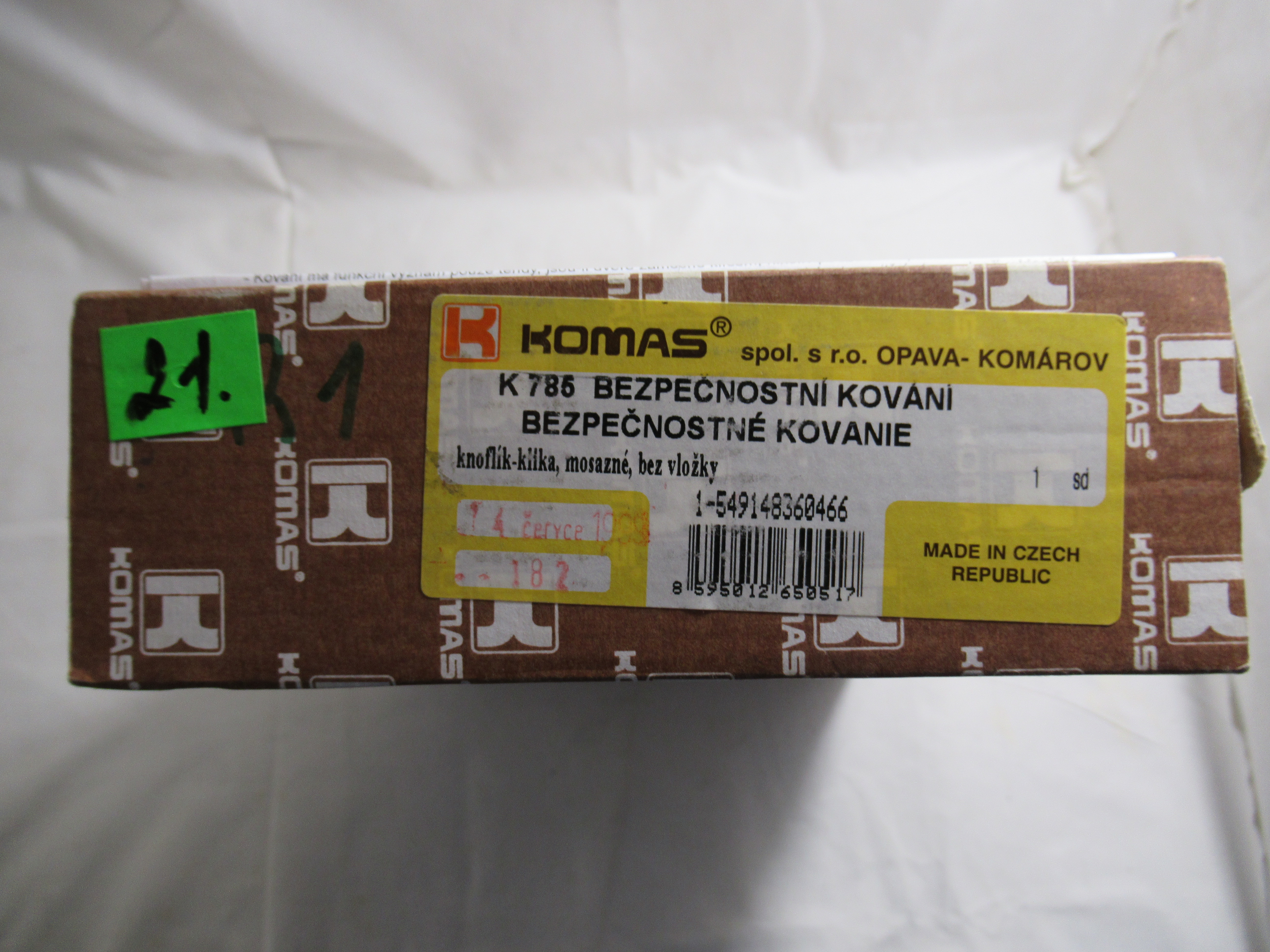 Bezpečnostní kování K 785 72 mm