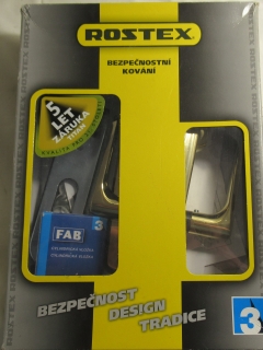 Bezpečnostní kování R4 Ti-zlatá s vložkou 90 mm